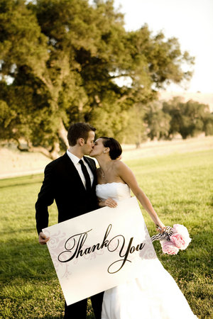 Do something like this for your wedding'Thank Yous'